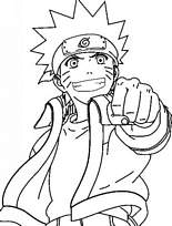 coloriage naruto poing en avant